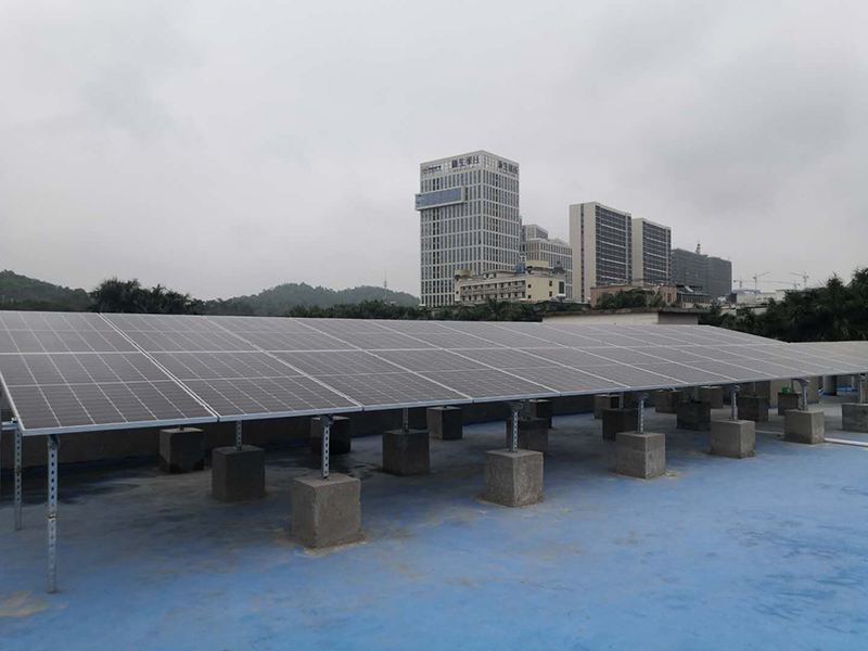 深圳工廠屋頂30kw市電互補(bǔ)光伏發(fā)電系統(tǒng)工程